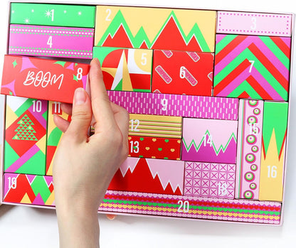 Makeup Advent Calendar | Beauty Countdown Calendar | 20 Days Cosmetic Present for Women Teen Girl | Trendy Stuff Unique Full Kit Makeup Set | Lipstick Blush Eyebrow Gel Eyeshadow Hair Accessories