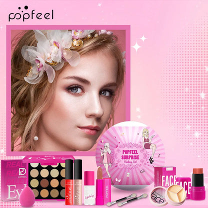 POPFEEL Set Maquillaje Esfera Sorpresa (9 Pzas)	Regalo Navidad Rosa
