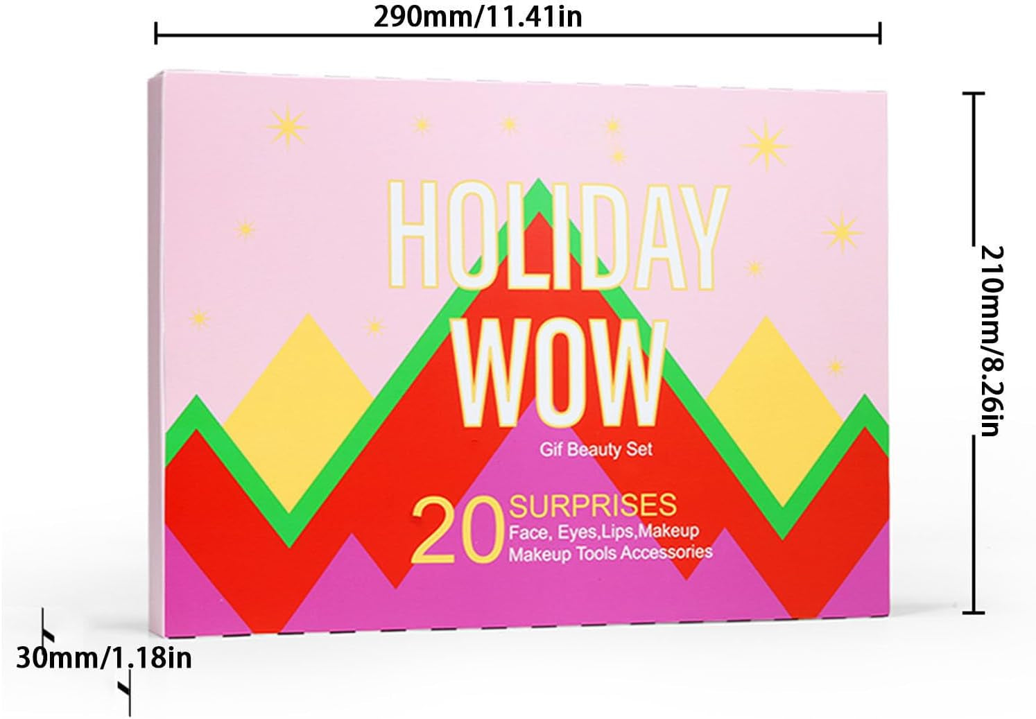 Makeup Advent Calendar | Beauty Countdown Calendar | 20 Days Cosmetic Present for Women Teen Girl | Trendy Stuff Unique Full Kit Makeup Set | Lipstick Blush Eyebrow Gel Eyeshadow Hair Accessories